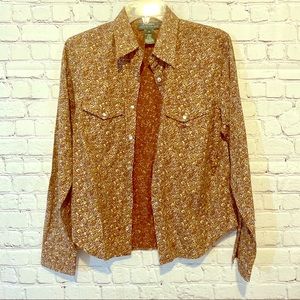 Ralph Lauren Med Floral Western Wear Long Sleeve